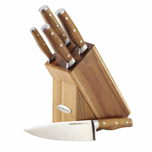Rachael Ray Cucina 6Piece Japanese Stainless Steel Knife Block Set
